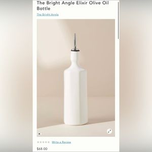 Anthropologie The Bright Angle Olive Oil Bottle